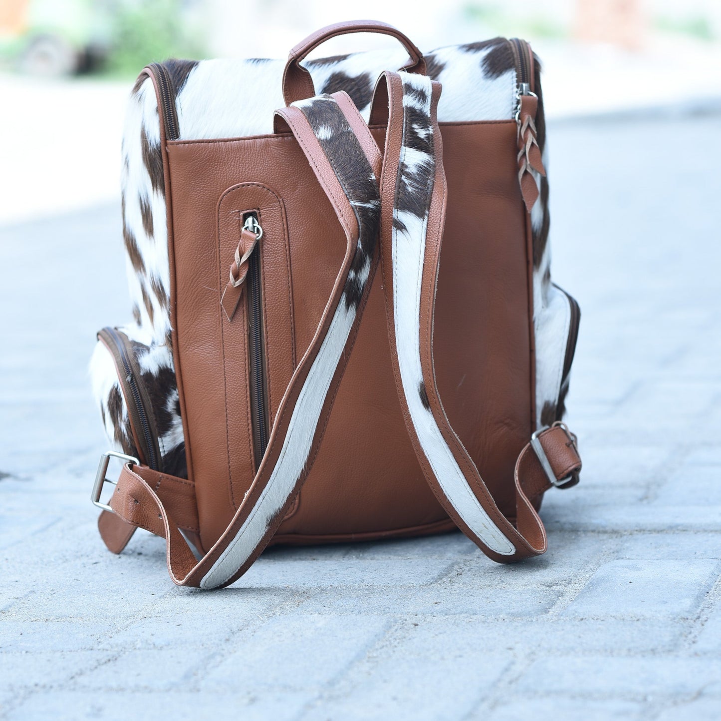Cowhide Diaper Backpack