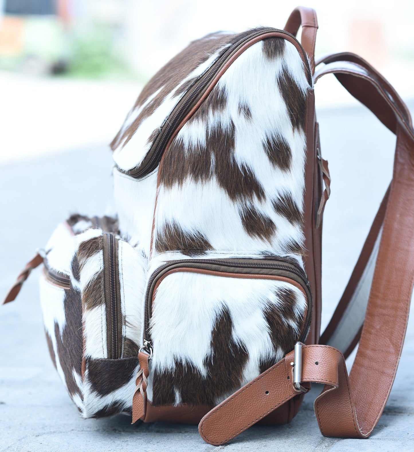 Cowhide Diaper Backpack
