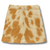 Tan and white-patchy-cowhide skirt