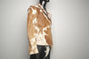 Cowhide Western Style Jacket - Hair on Hide Leather, Unique Cowgirl Style Coat