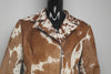 Cowhide Western Style Jacket - Hair on Hide Leather, Unique Cowgirl Style Coat