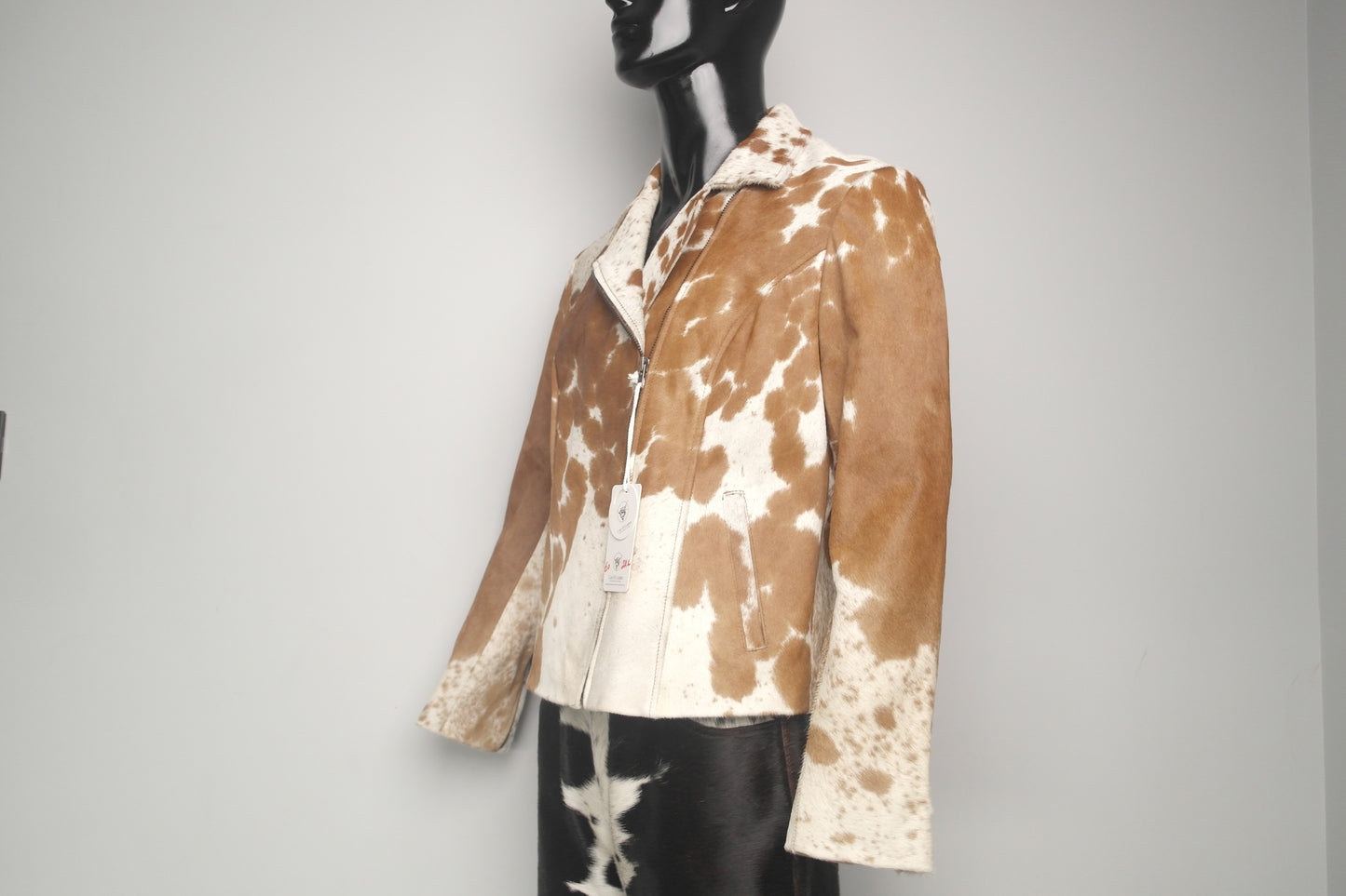 Vintage Cowhide Jacket - Rustic Hair on Hide Leather, Western Wear