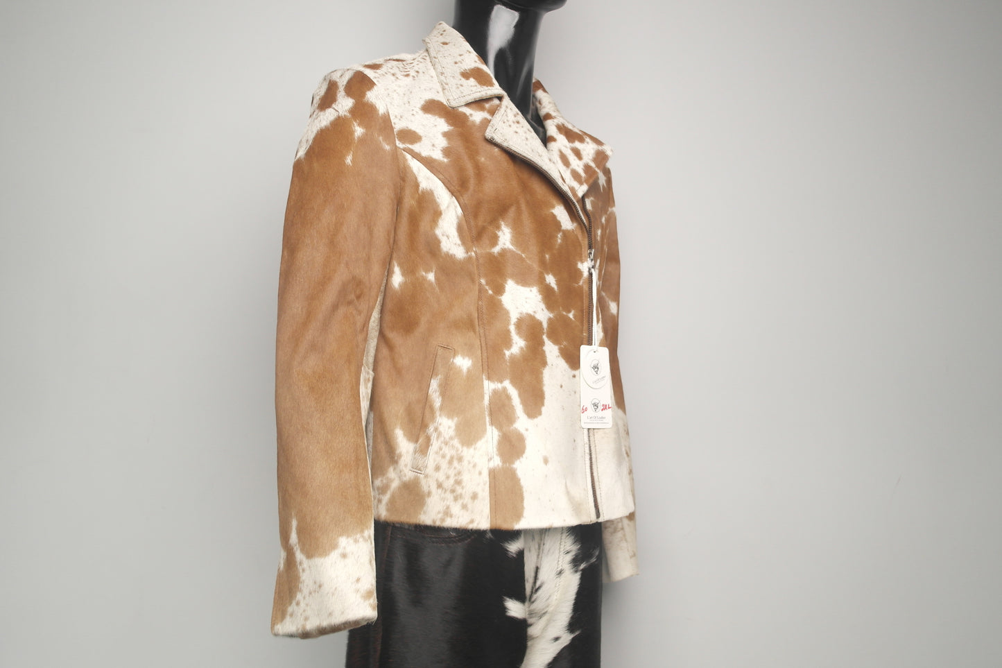 Vintage Cowhide Jacket - Rustic Hair on Hide Leather, Western Wear