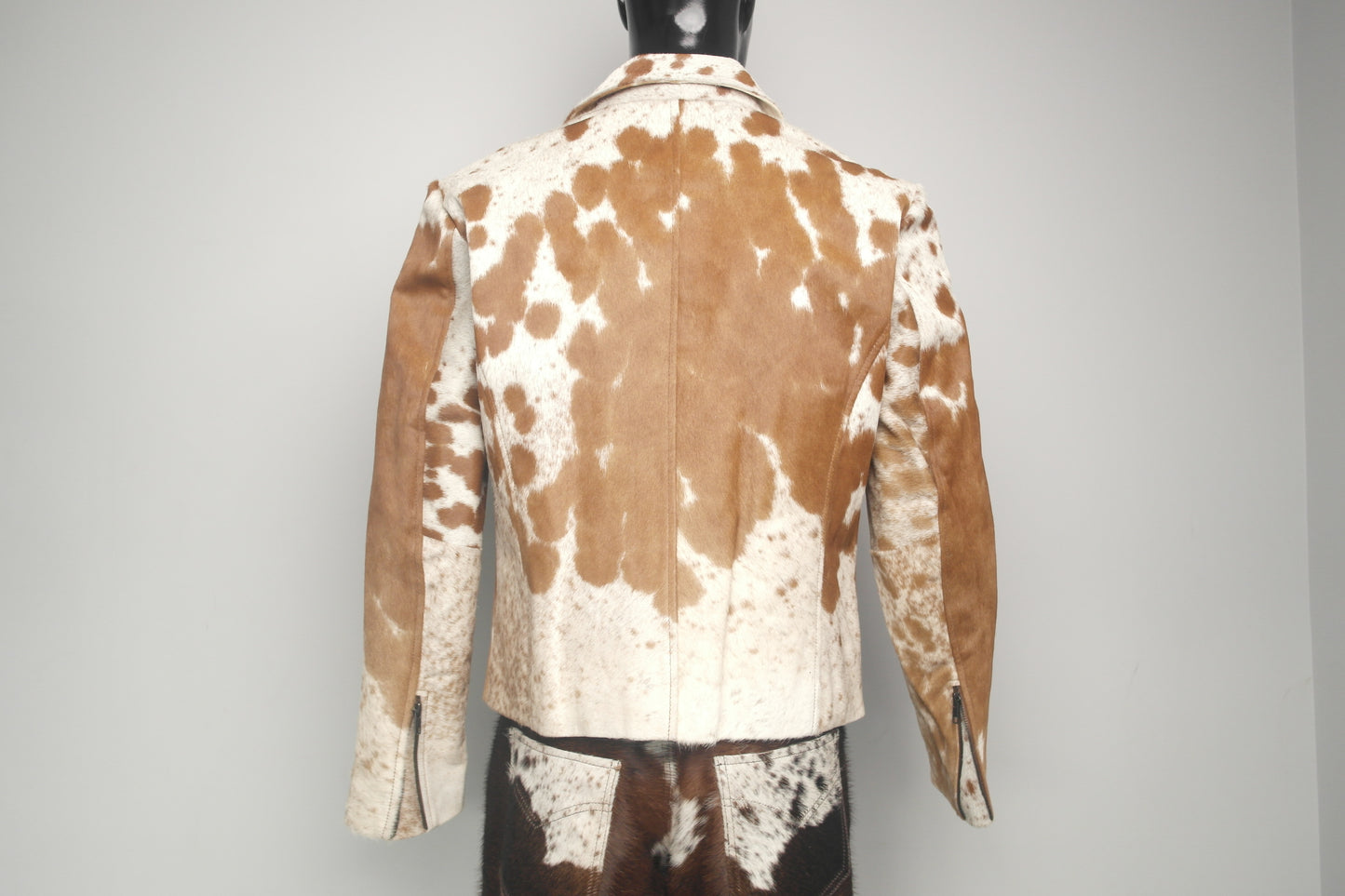 Vintage Cowhide Jacket - Rustic Hair on Hide Leather, Western Wear