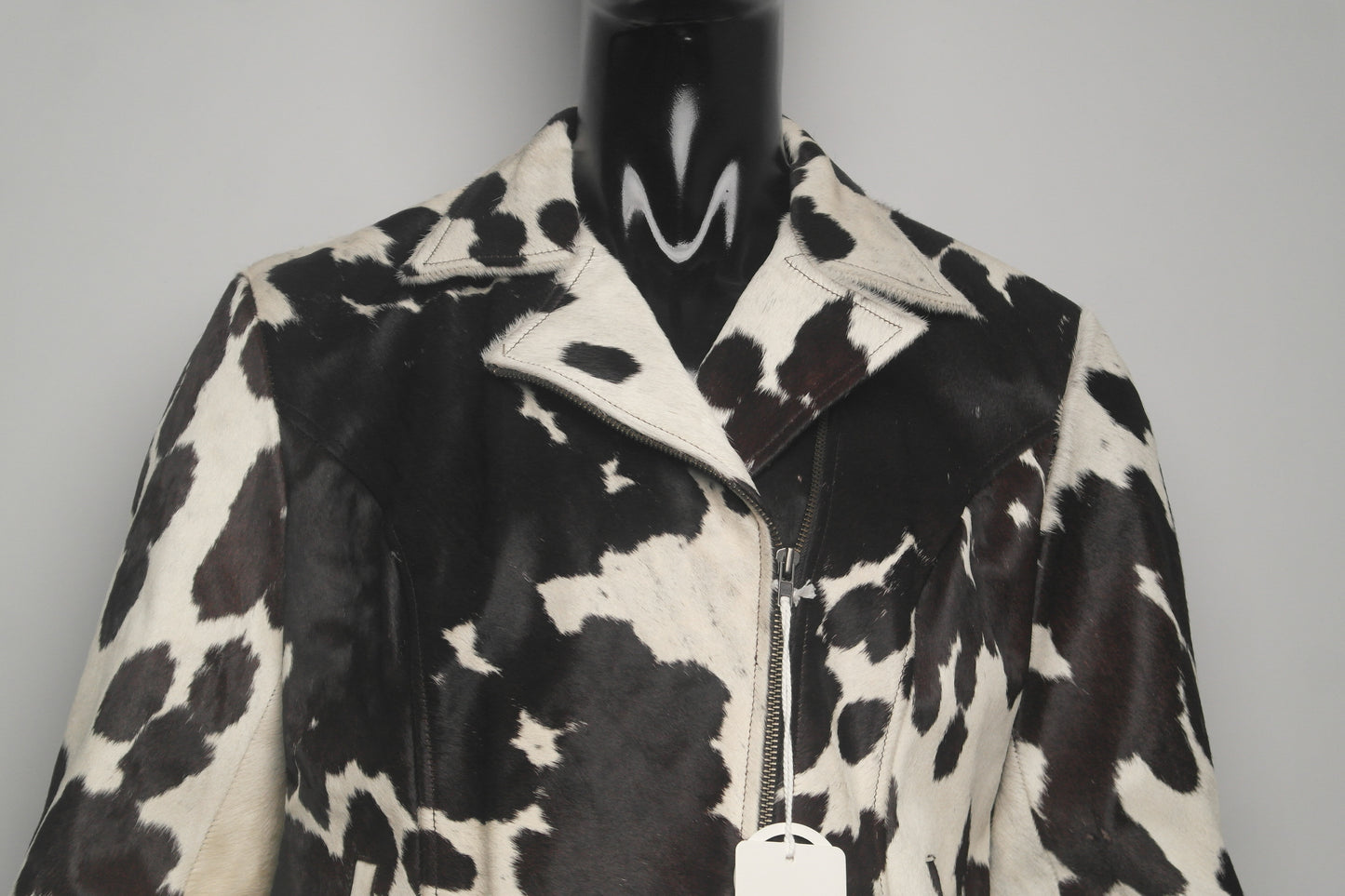 Handcrafted Hair on Hide Jacket - Cowhide Leather, Wild West Style