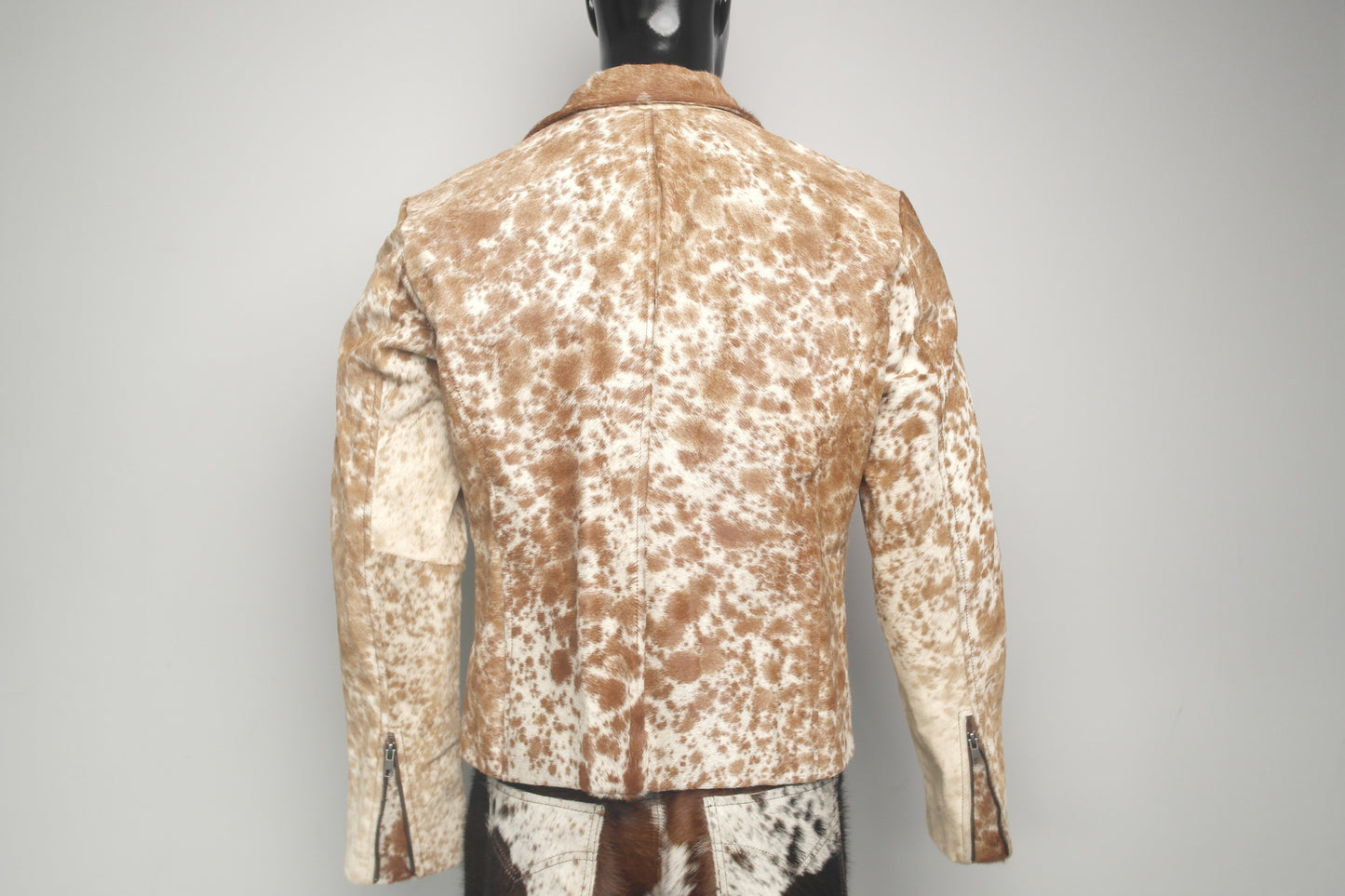 Vintage Cowhide Jacket - Rustic Hair on Hide Leather, Western Wear