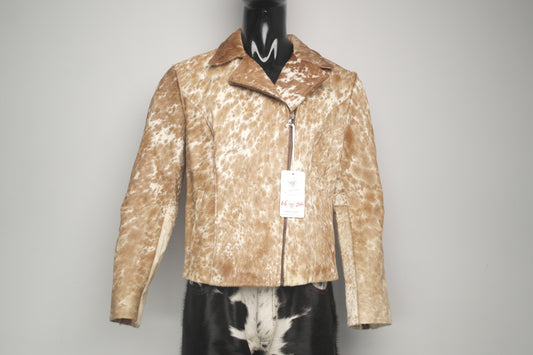 Vintage Cowhide Jacket - Rustic Hair on Hide Leather, Western Wear