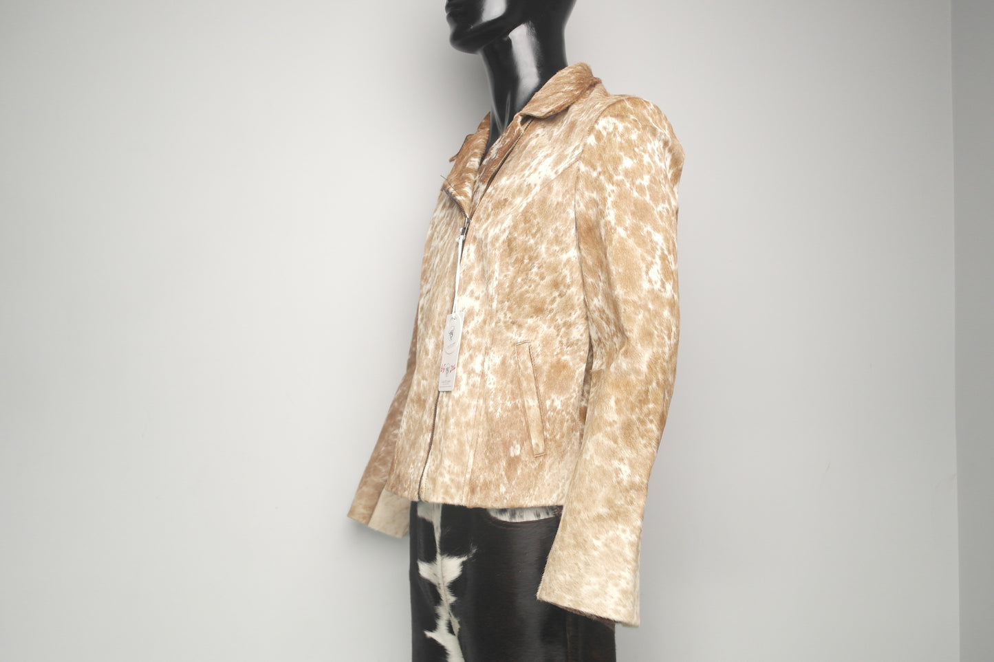 Vintage Cowhide Jacket - Rustic Hair on Hide Leather, Western Wear