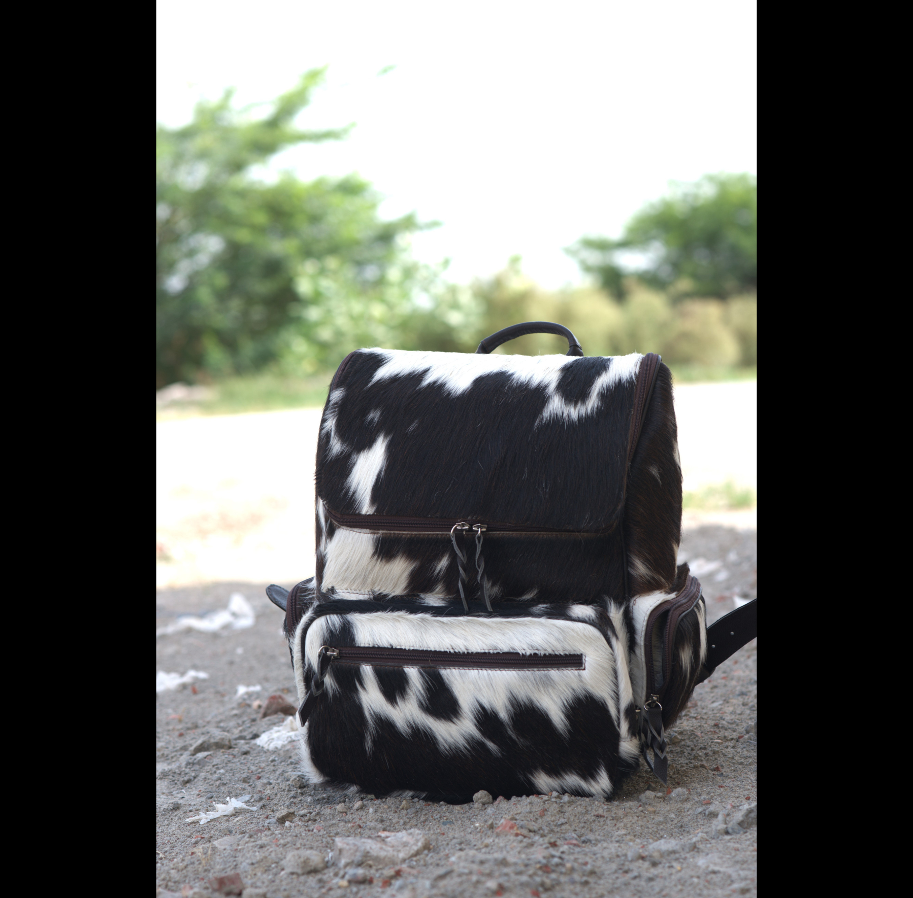 Classic Cowhide Leather Backpack – Durable & Versatile