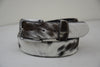 Black Cowhide Leather Belt – Handcrafted Hair-On Hide