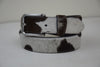 Black Cowhide Leather Belt – Handcrafted Hair-On Hide