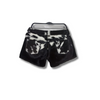 Cowhide shorts- patch pattern- women-black