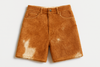 Handcrafted Long Cowhide Shorts – Unique Pattern