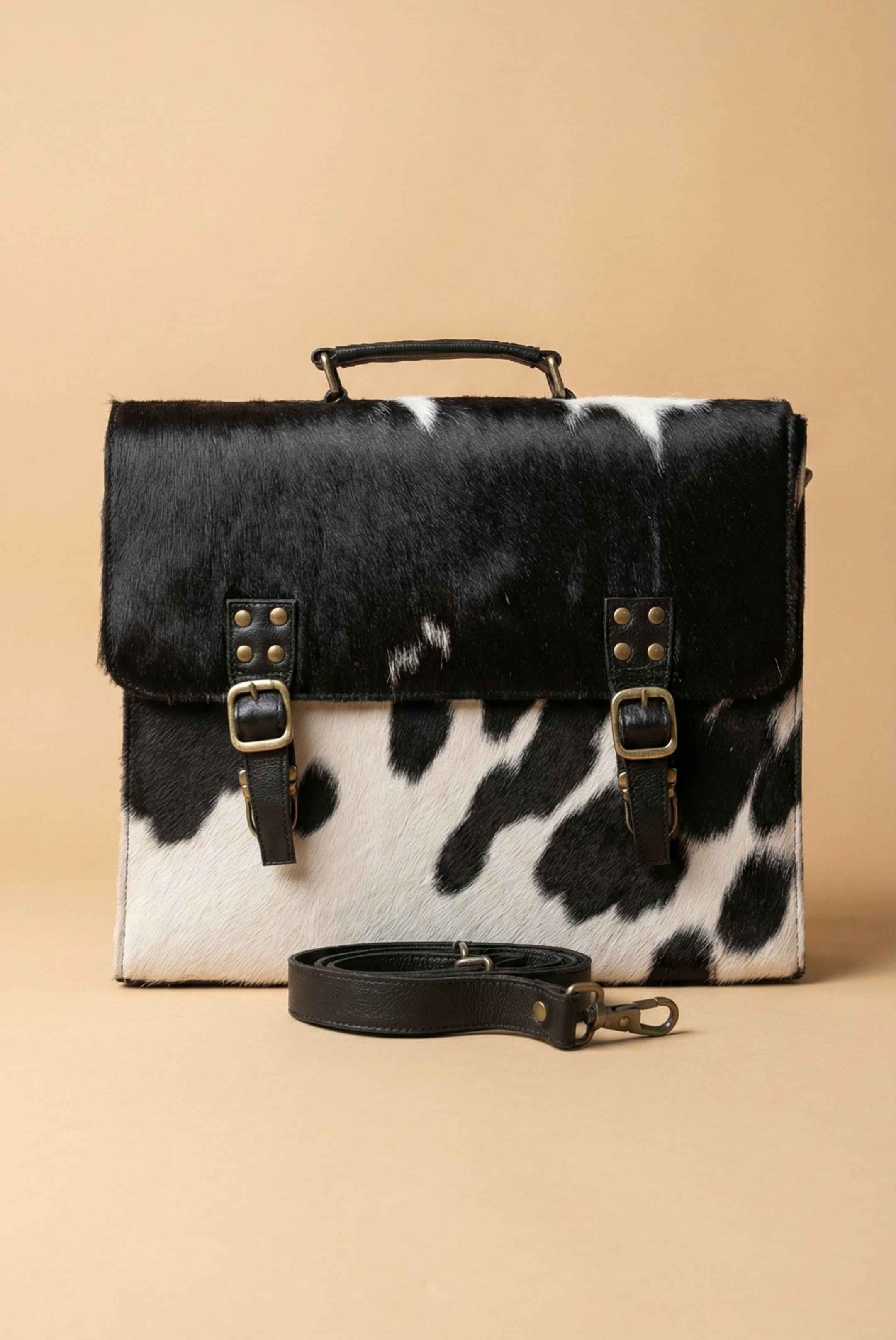 Cowhide Leather Laptop Bag - Premium Quality