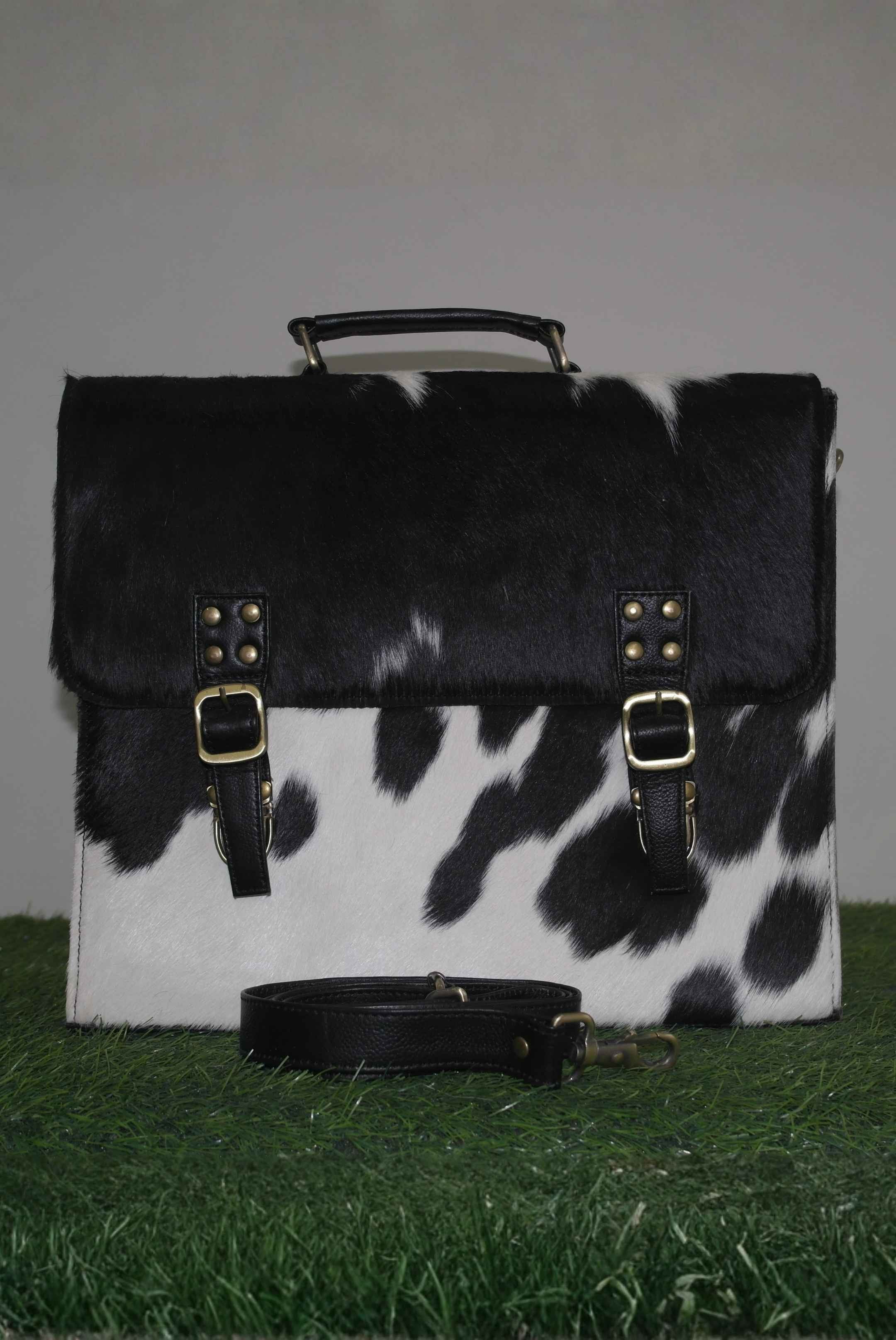 Cowhide Leather Laptop Bag - Premium Quality