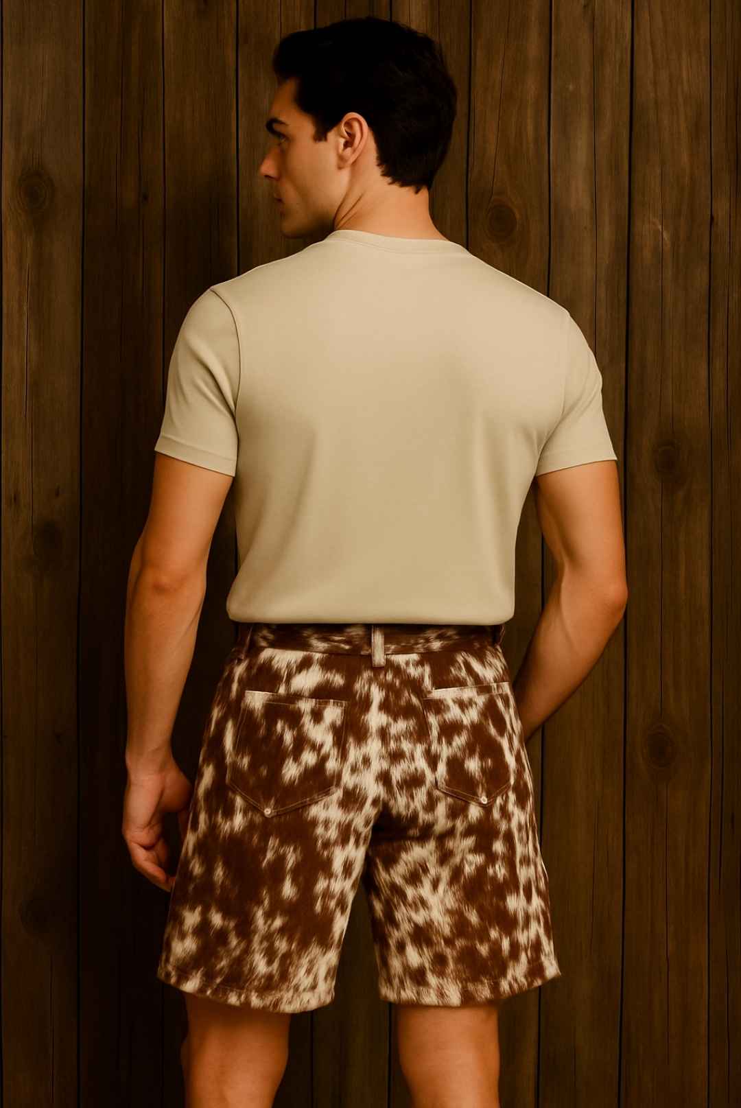 Cowhide Shorts Men