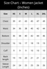 Women Cowhide Leather Jacket Size Chart 