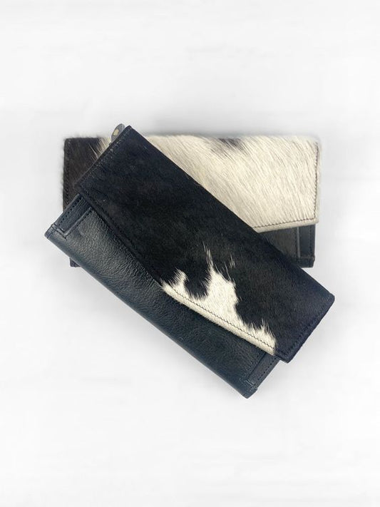 Cowhide hair on hide Leather Wallets