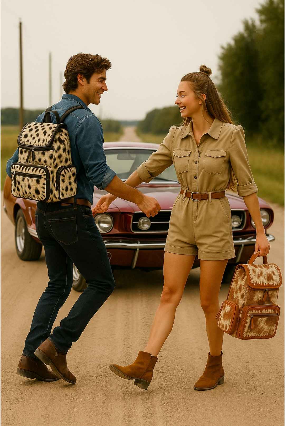 Cowhide Leather Backpack