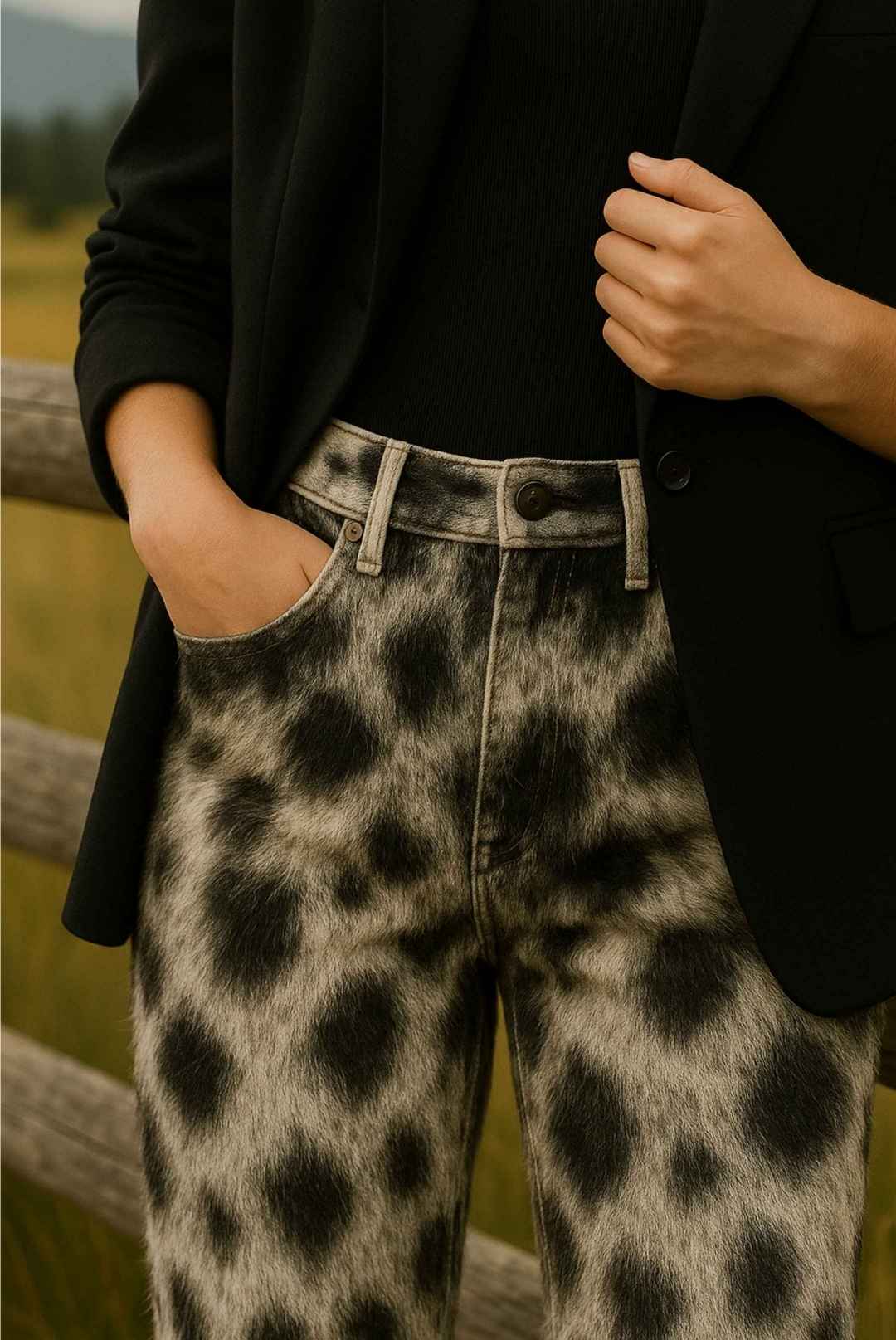 Cowhide Leather Pants