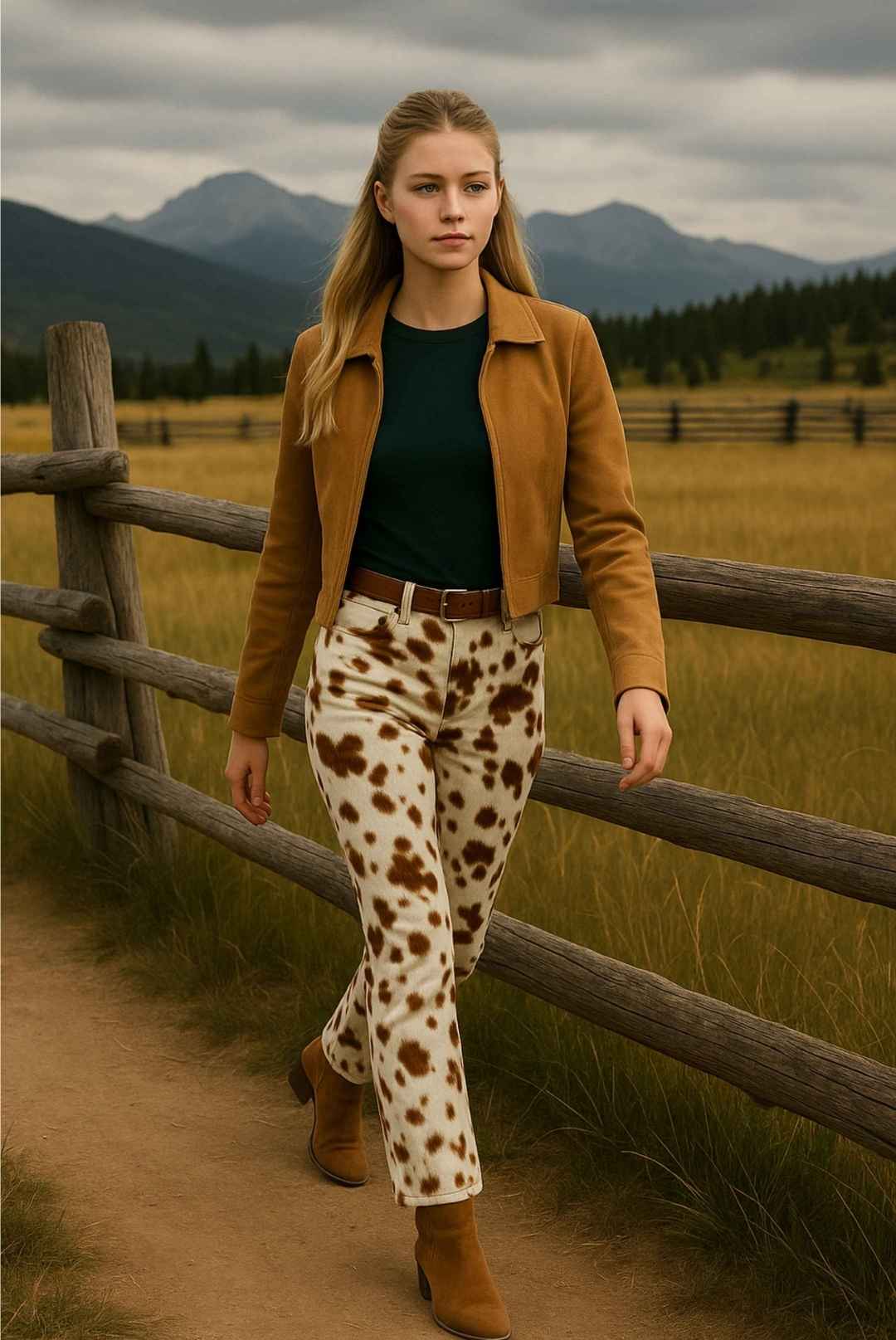 Cowhide Leather Pants