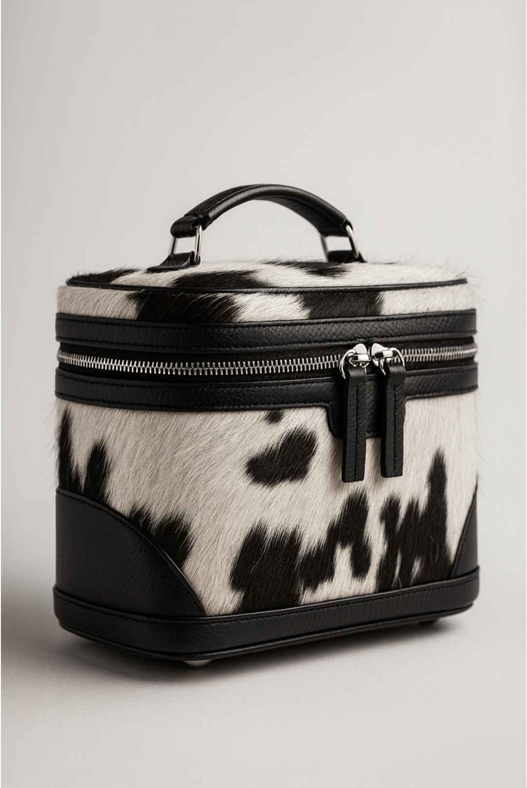 Cowhide Makeup Bag