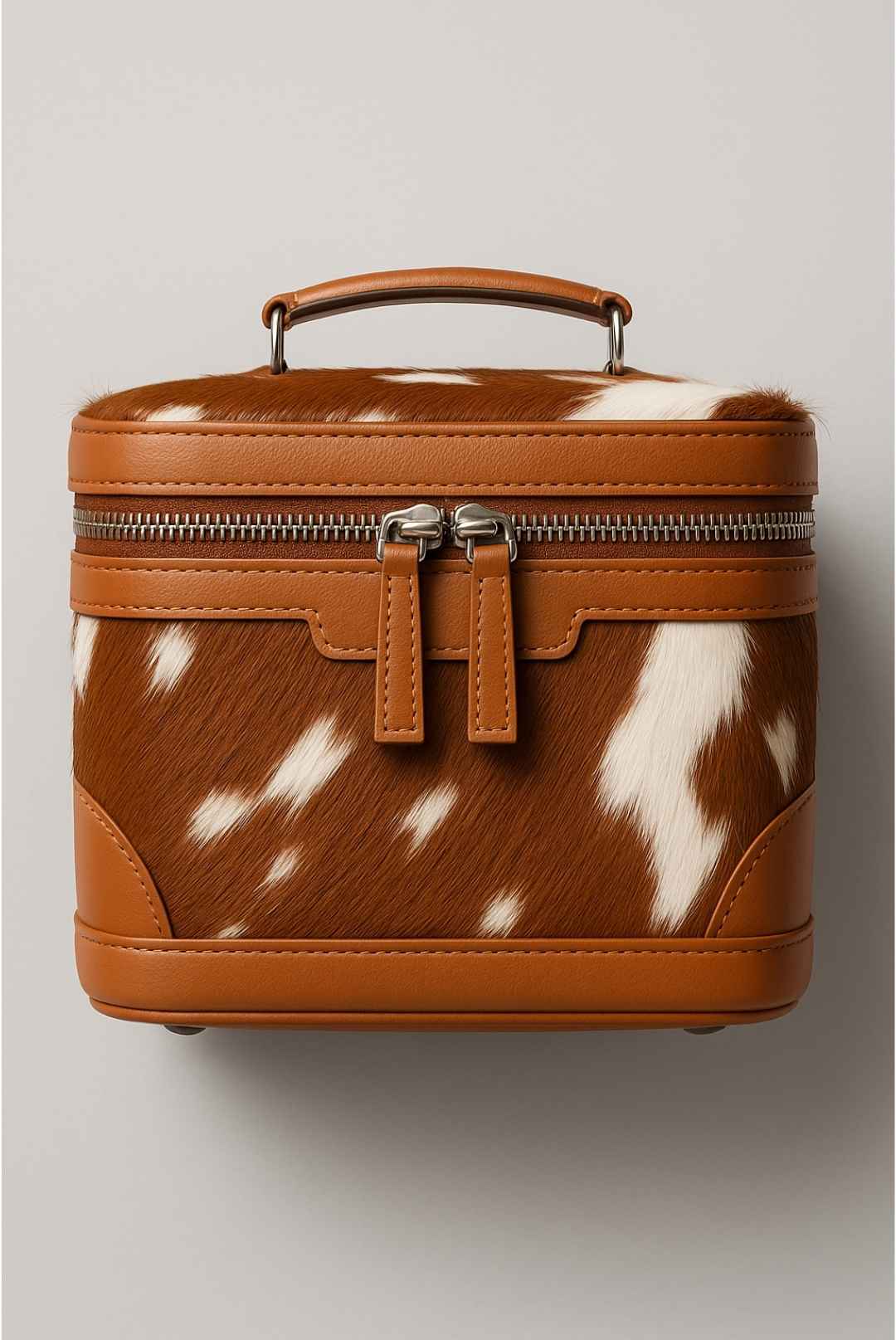 Cowhide Makeup Bag