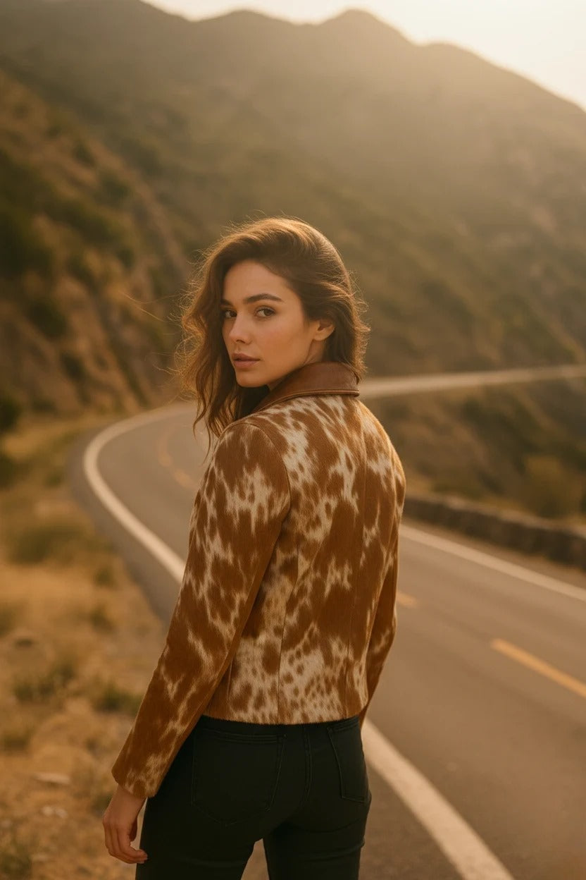 Cowhide jacket for women