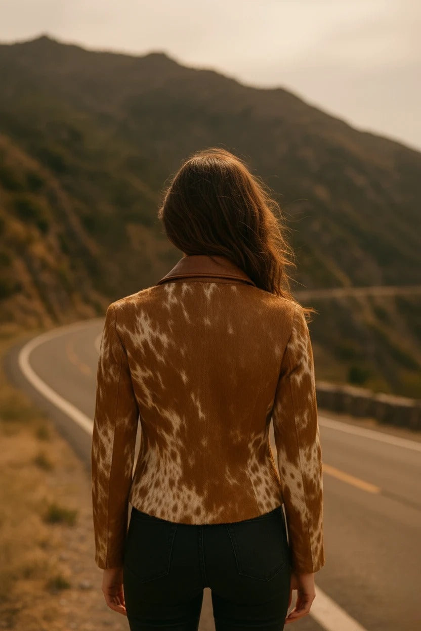 Cowhide jacket for women