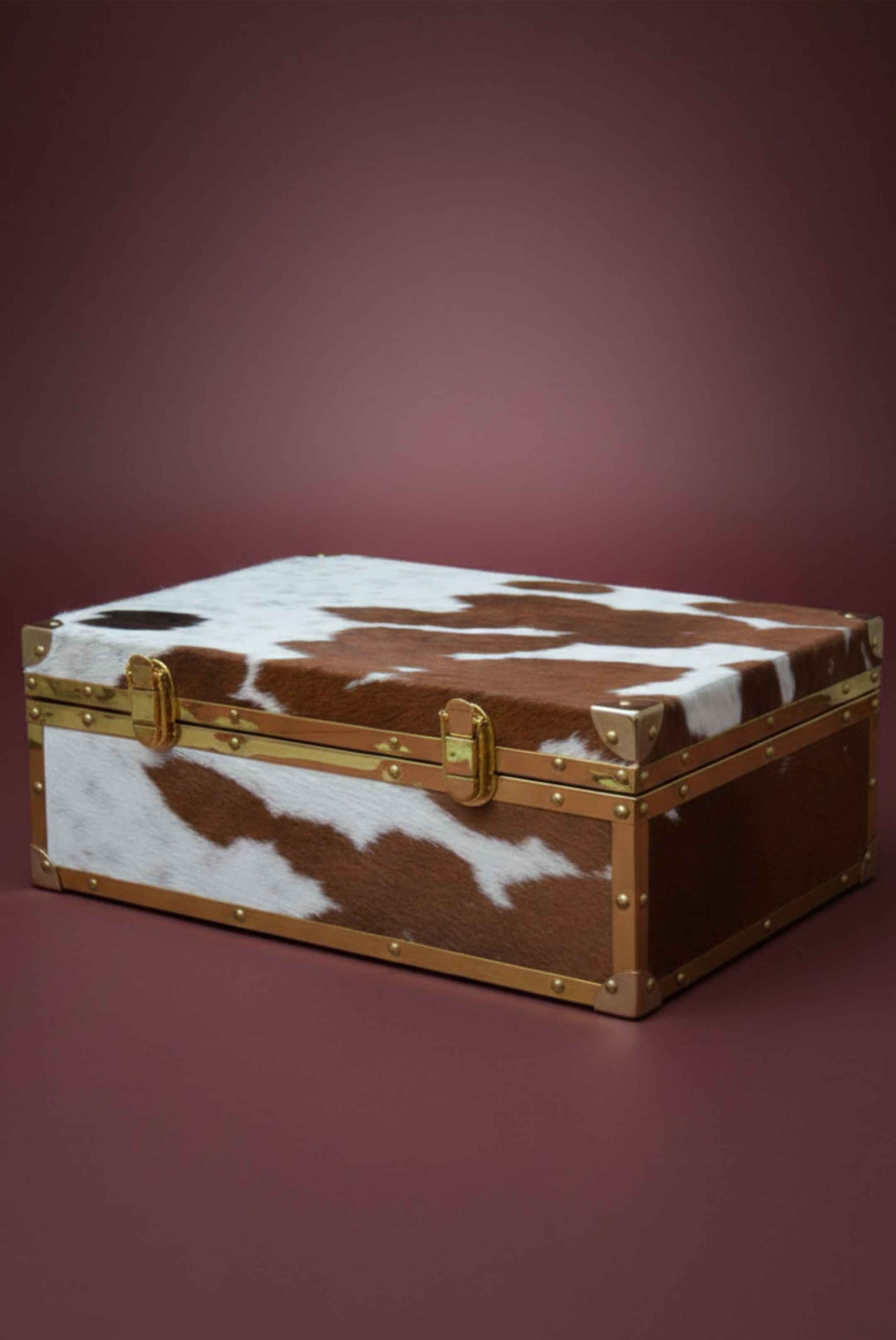 Cowhide storage box