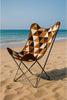 Handcrafted Cowhide Butterfly Chair – Geometric Design