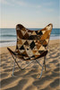 Handcrafted Cowhide Butterfly Chair – Geometric Design