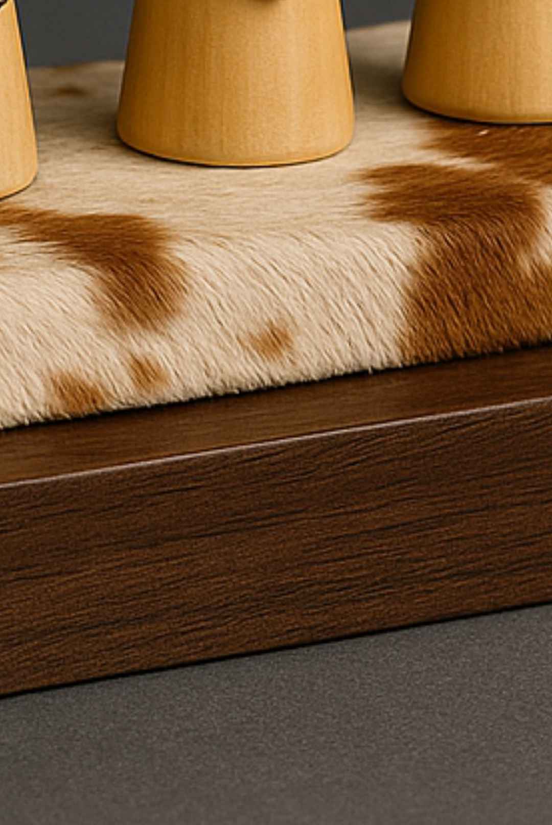 Hair-On Hide Ring Holder Stand