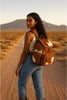Hair-On Cowhide Backpack - Whipstitch Pattern