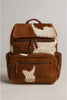 Hair-On Cowhide Backpack - Whipstitch Pattern