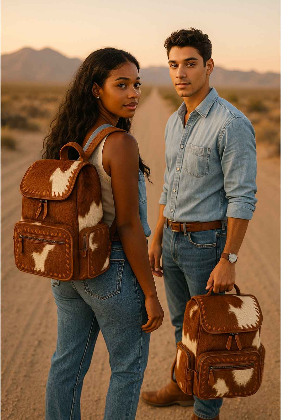 Cowhide Backpack