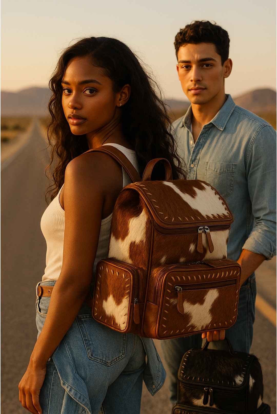 Cowhide Backpack