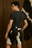 Hair on Hide Shorts Men Black