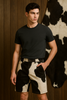 Hair on Hide Shorts Men Black