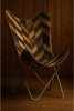 Geometric Cowhide Butterfly Chair – Weather Resistent