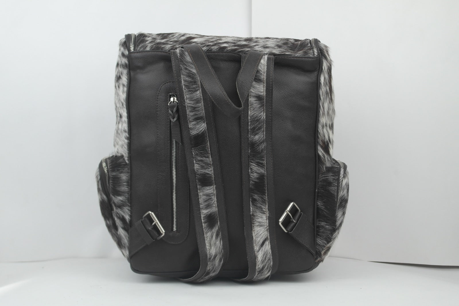 Cowhide Backpack: Made with Natural Hair-On Leather