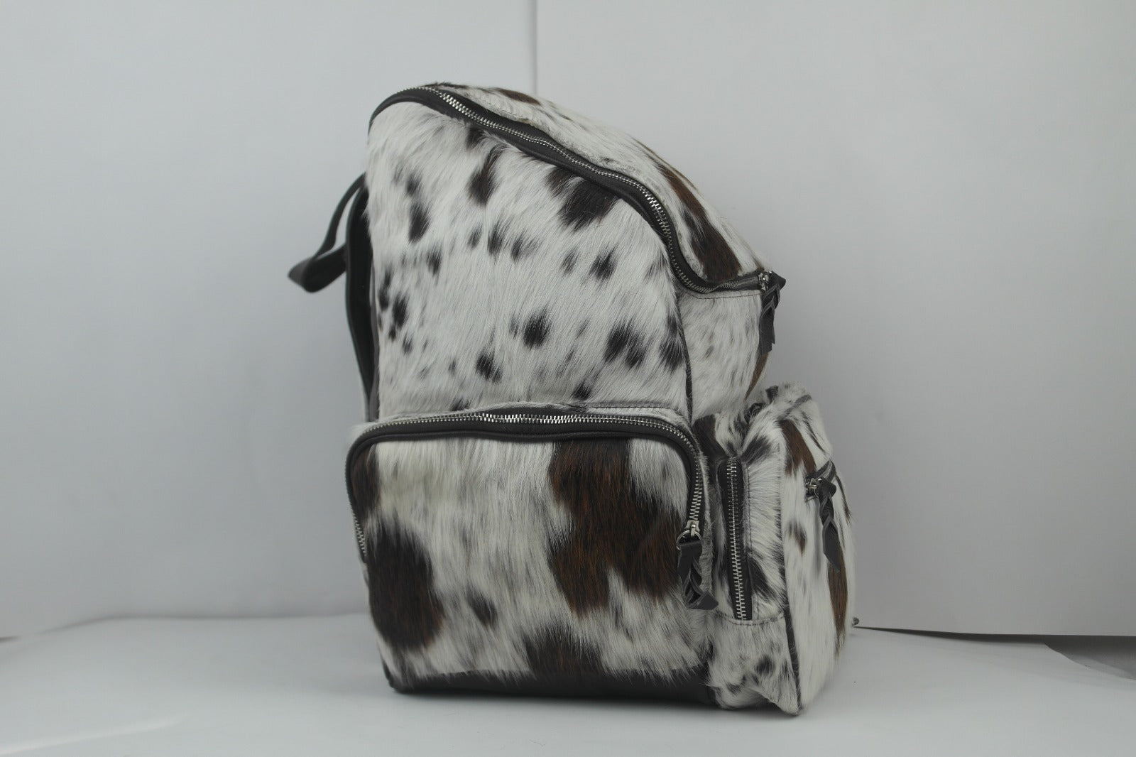 Hair-On Cowhide Backpack - Made with 100% Genuine Cowhide Leather
