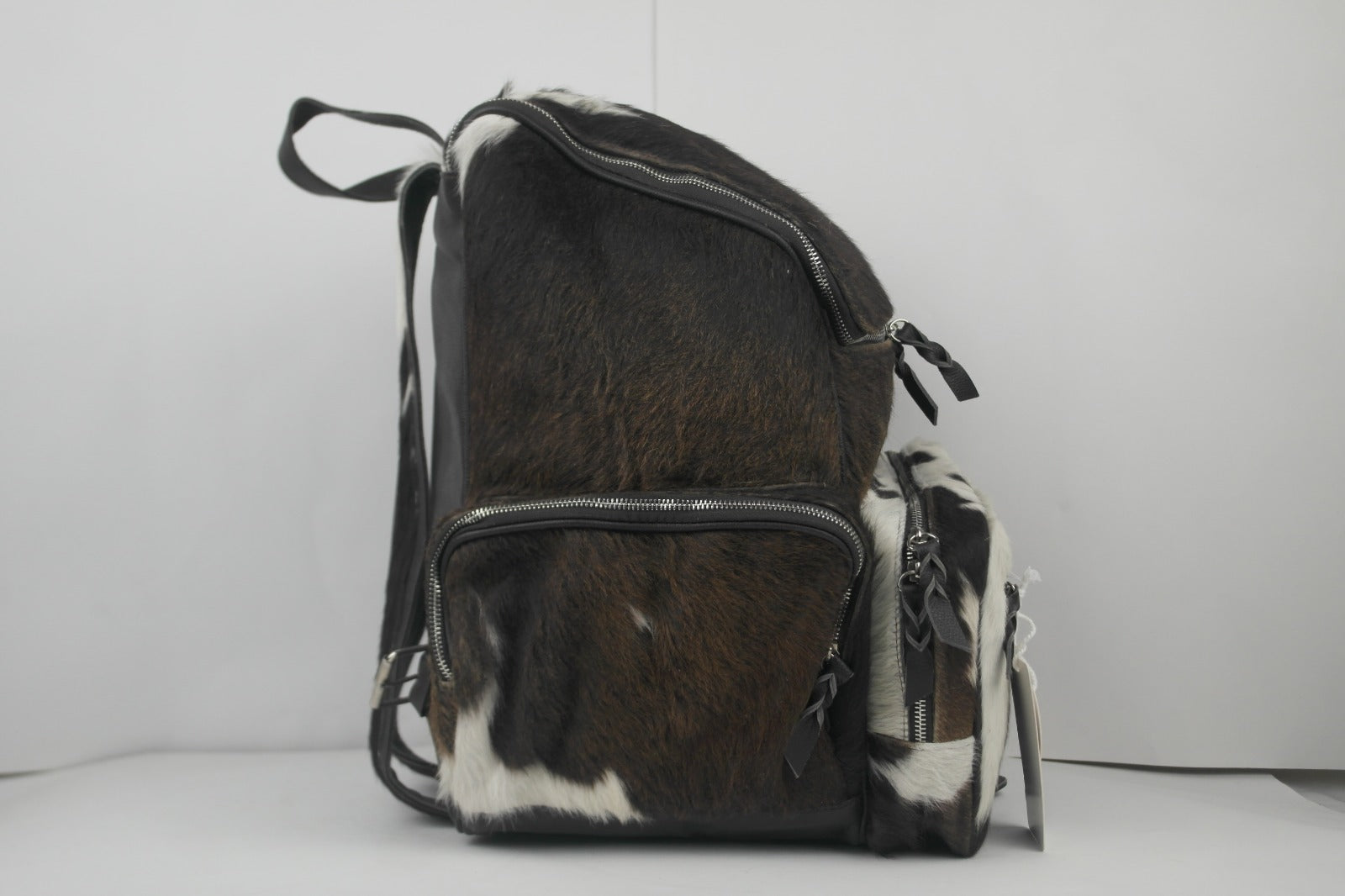 Handmade Genuine Cowhide Backpack: Natural Pattern