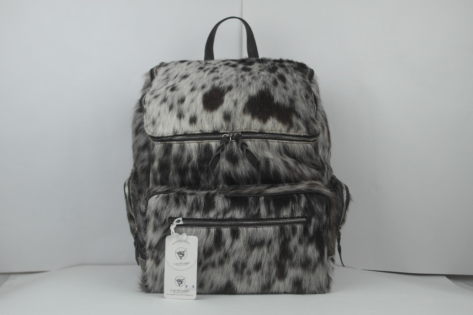 Cowhide Backpack: Made with Natural Hair-On Leather