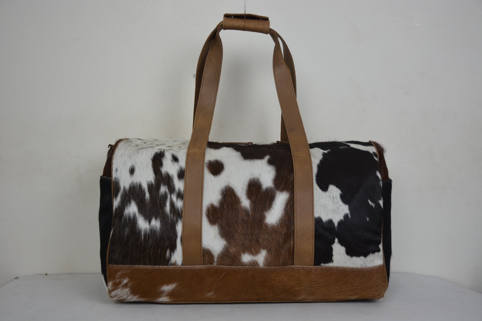 Hair-On Cowhide Leather Duffle Bag