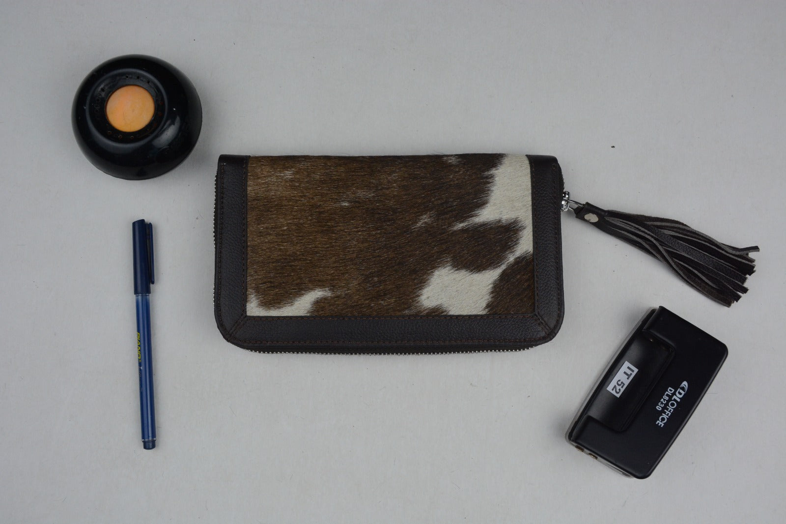 LAXURA sMALL- Cowhide Genuine Leather Clutch