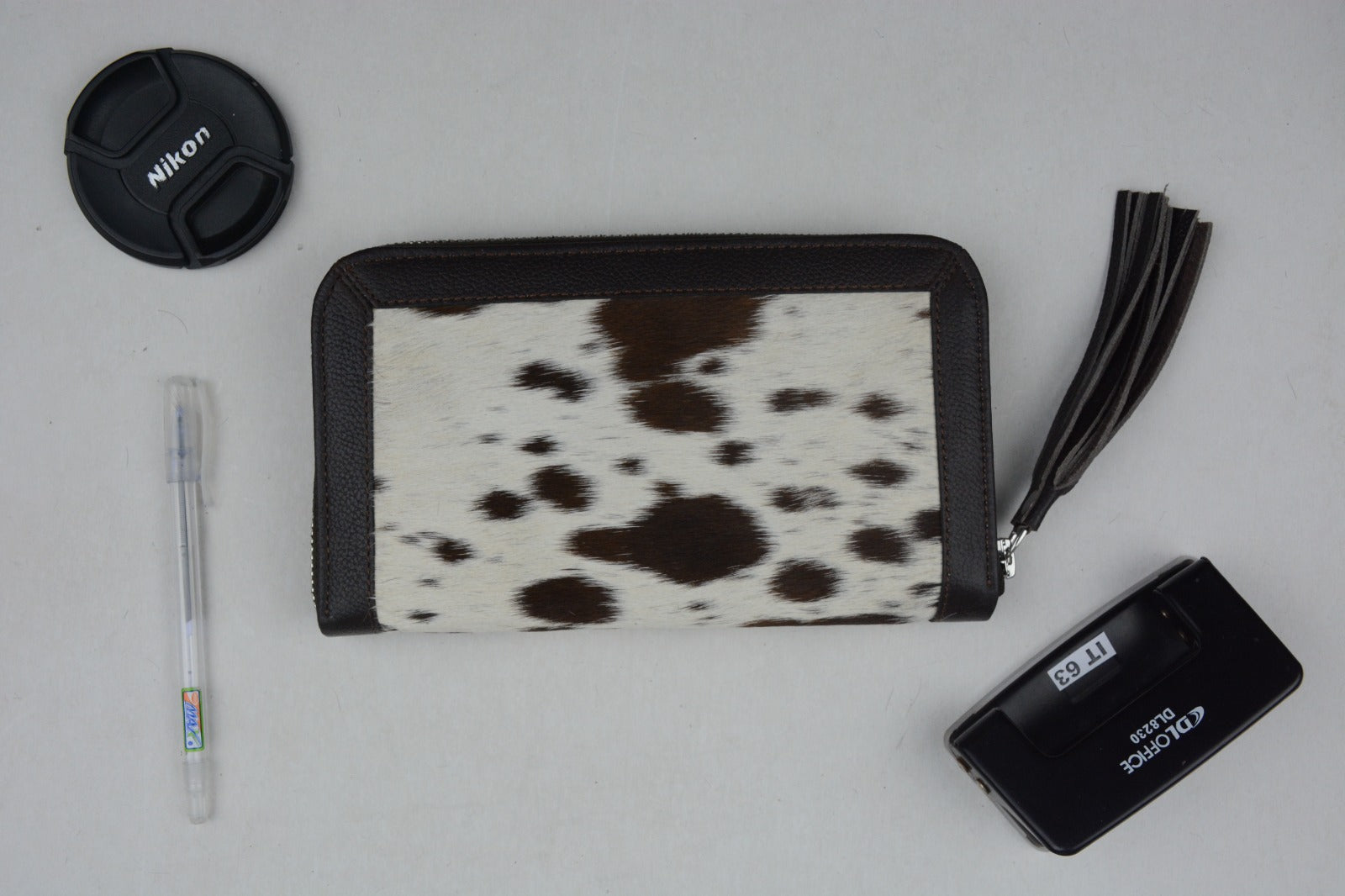 Leather bifold cowhide wallet