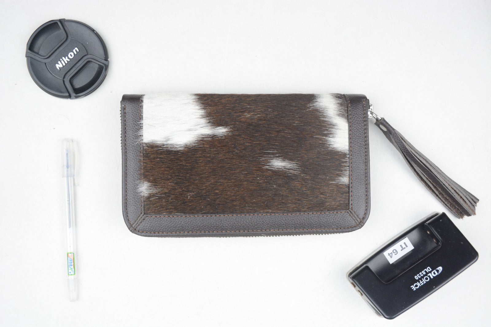 LAXURA sMALL- Hairon Cowhide Clutch