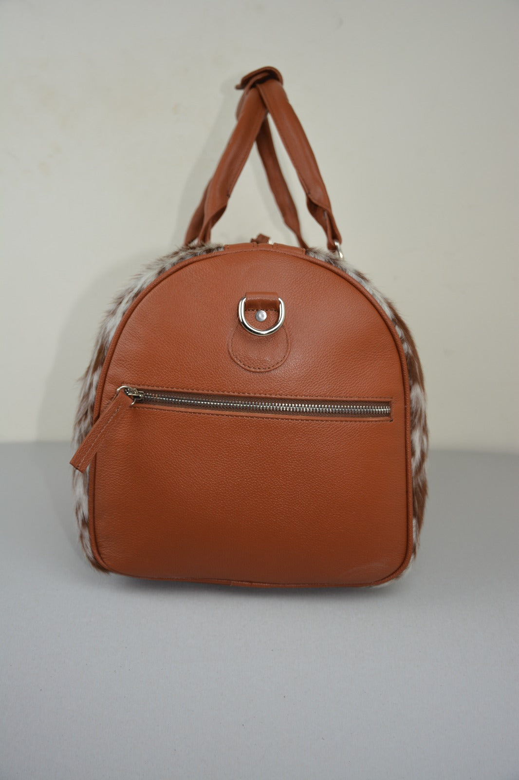 Natural Cowhide Hair-On Duffle Bag