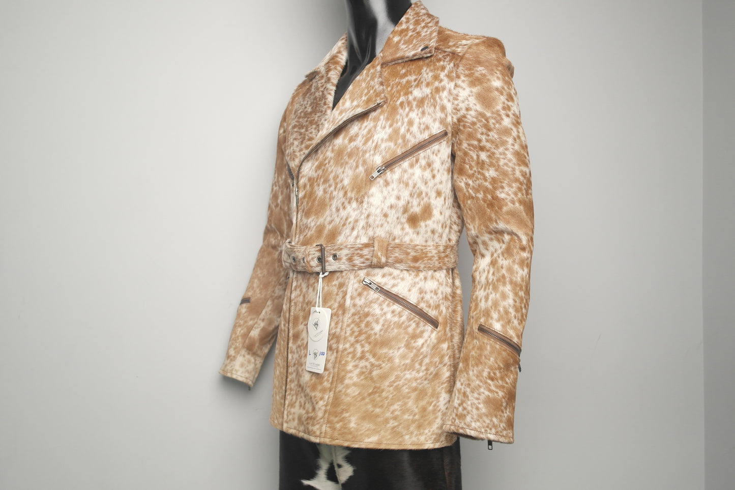 Western Chic Cowhide Hair on Hide Leather Jacket